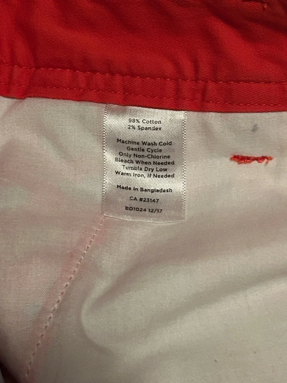 Talbots Red Floral Girlfriend Chino Bermuda Shorts - Picture 3 of 5